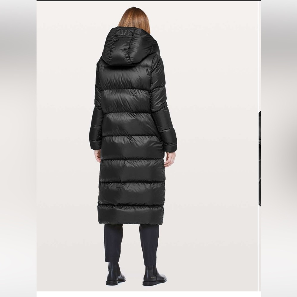 Lululemon Cloudscape Wrap Long Down Coat Black Si… - image 3